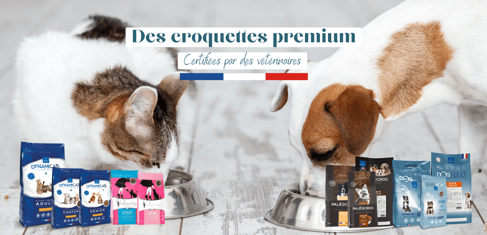 Des croquettes prémium pour chats et chiens