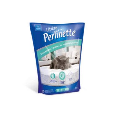 Litière Perlinette en gel de silice pour les chats sensibles